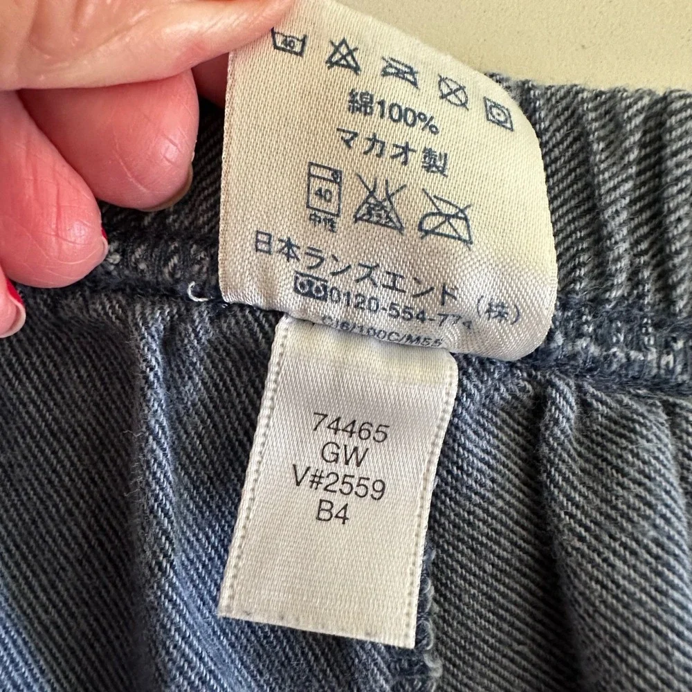 Lands End Mens M Blue‎ Herringbone Cotton Elastic Waist Relaxed Fit Pants